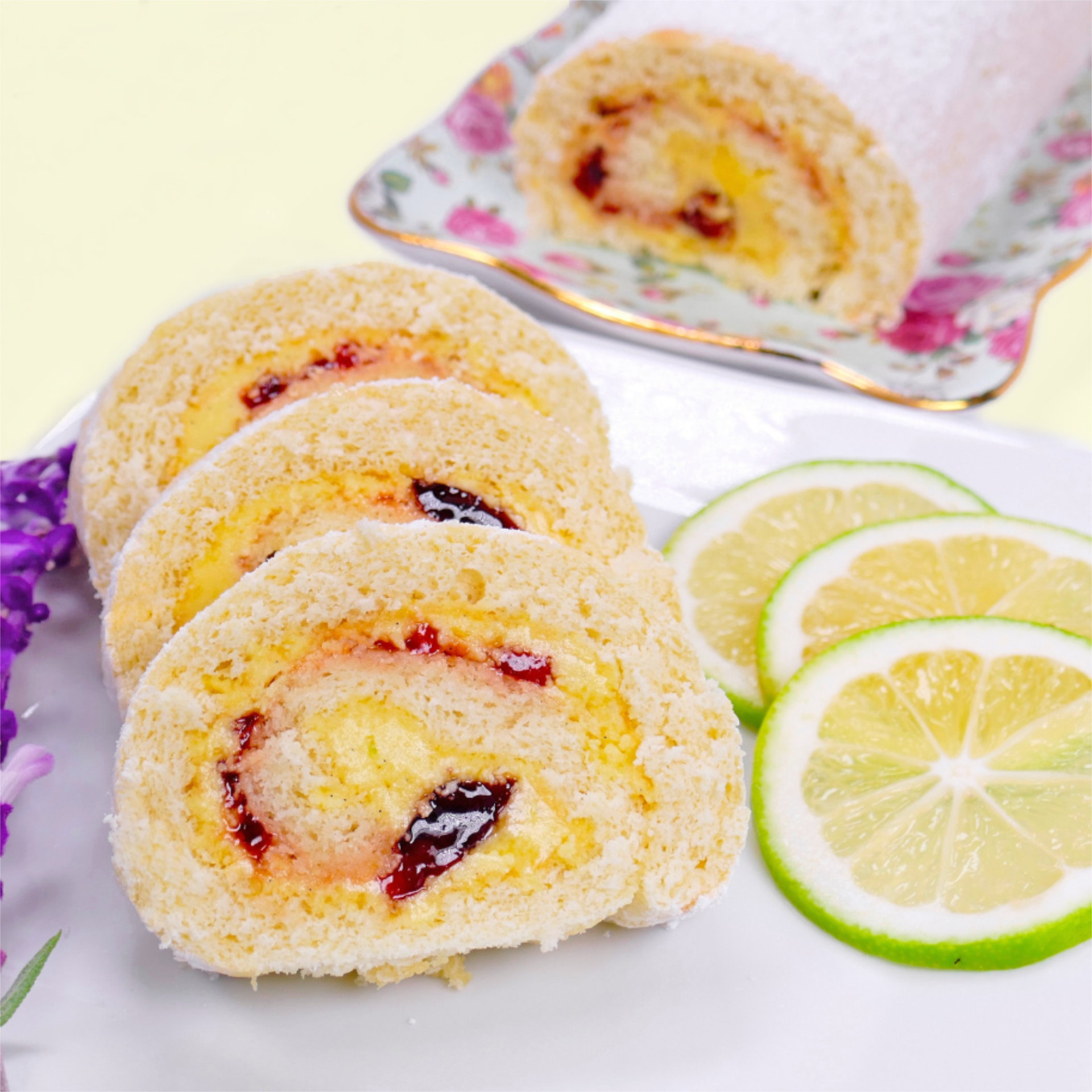 Lemon Buttercream Cake Roll